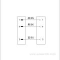 M8 male straight to angled female connector